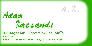 adam kacsandi business card